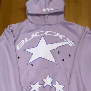 Buck4life purple hoodie with white